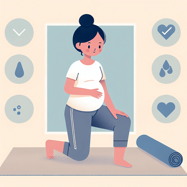 pregnant woman preparing for pelvic floor exercises