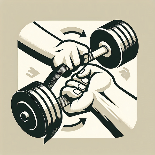 releasing barbell with weight lifting straps