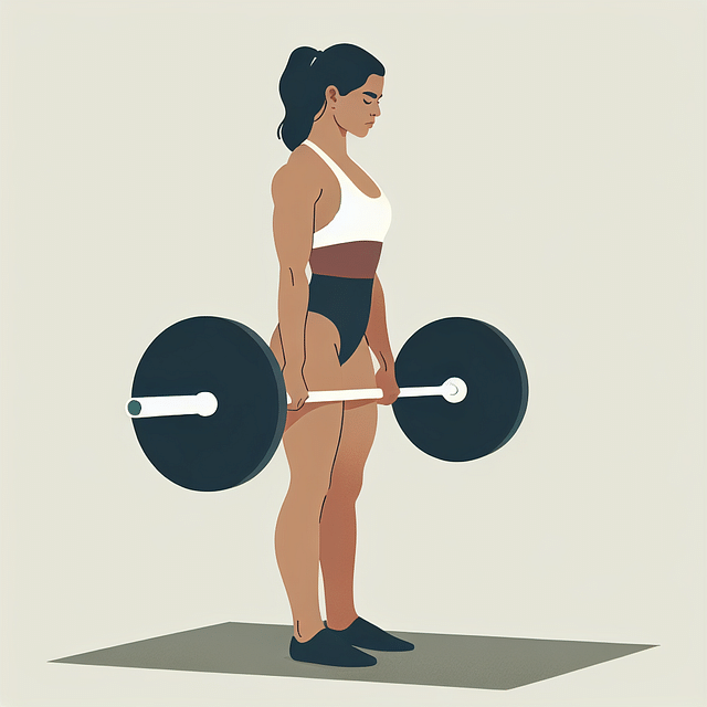 female weightlifter practicing form with PVC pipe