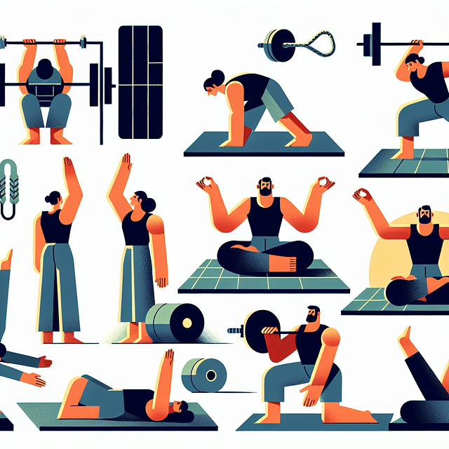 female weightlifter practicing yoga for recovery