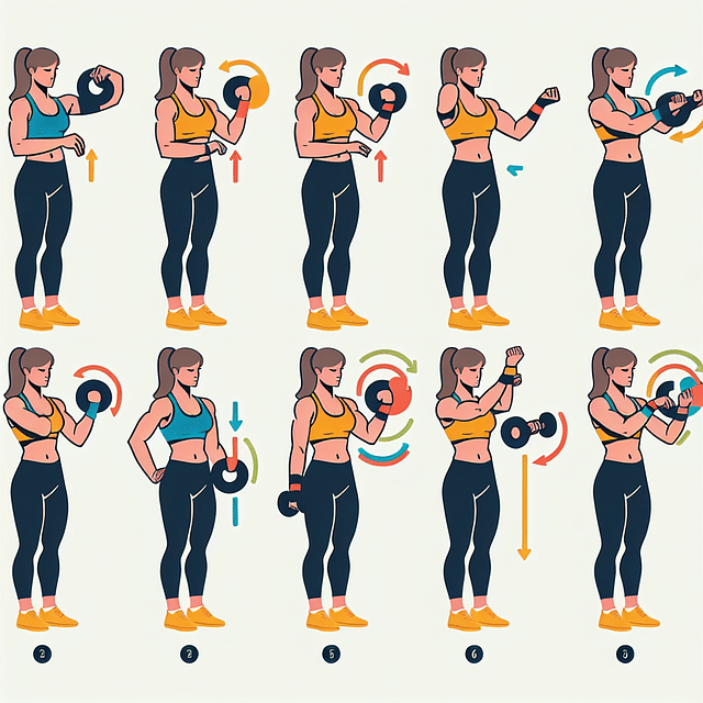 female weightlifter performing wrist circles