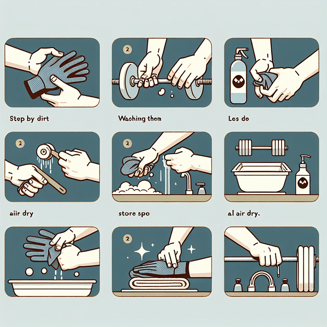 Weightlifting gloves being cleaned and stored properly