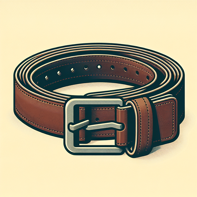 leather weightlifting belt on a flat surface preparation