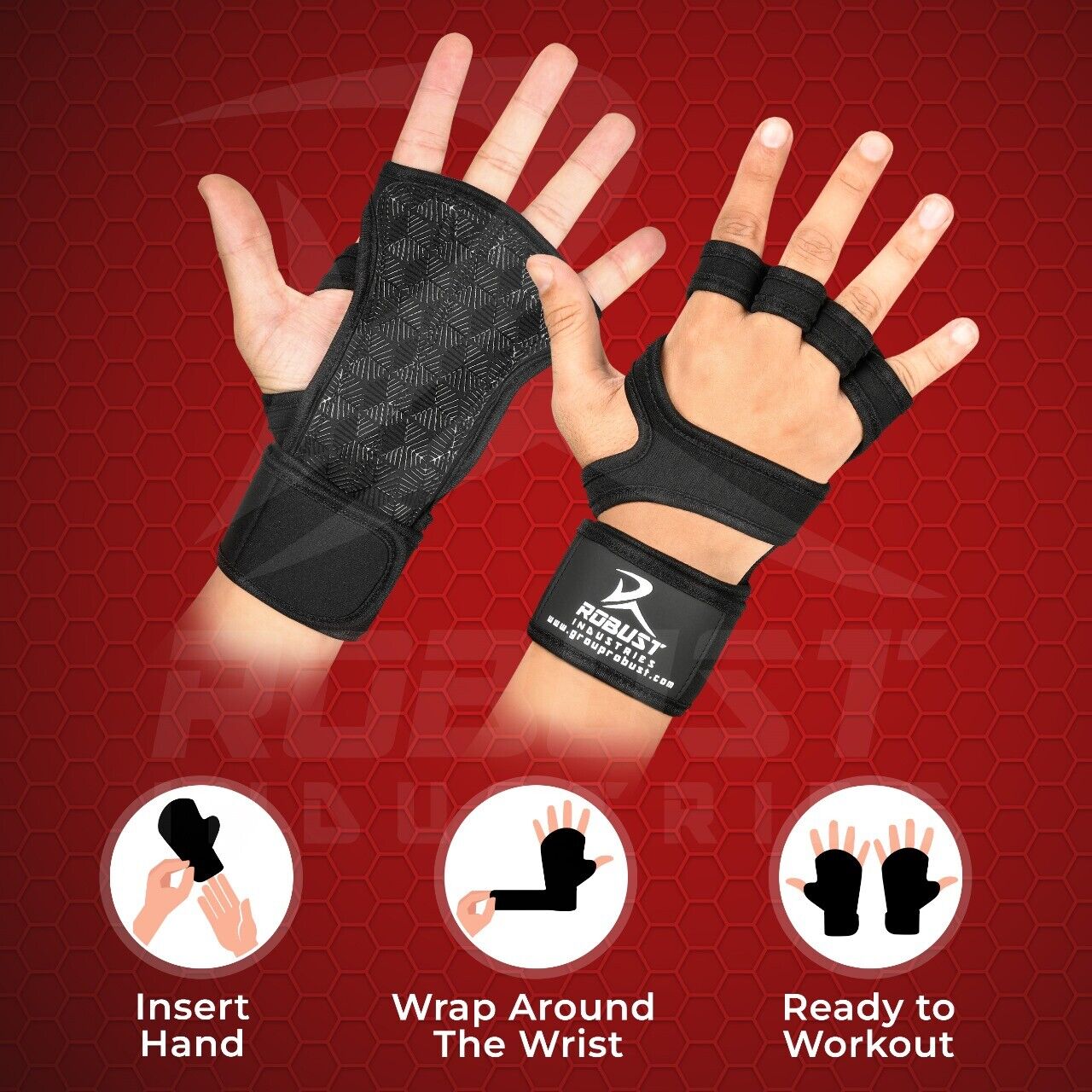 Wrist Wrap Weightlifting Gloves