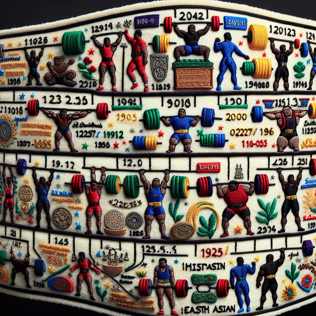 achievement date embroidery weightlifting belt