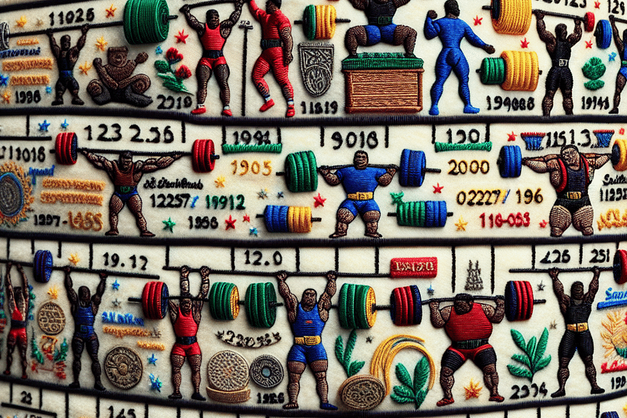 achievement date embroidery weightlifting belt