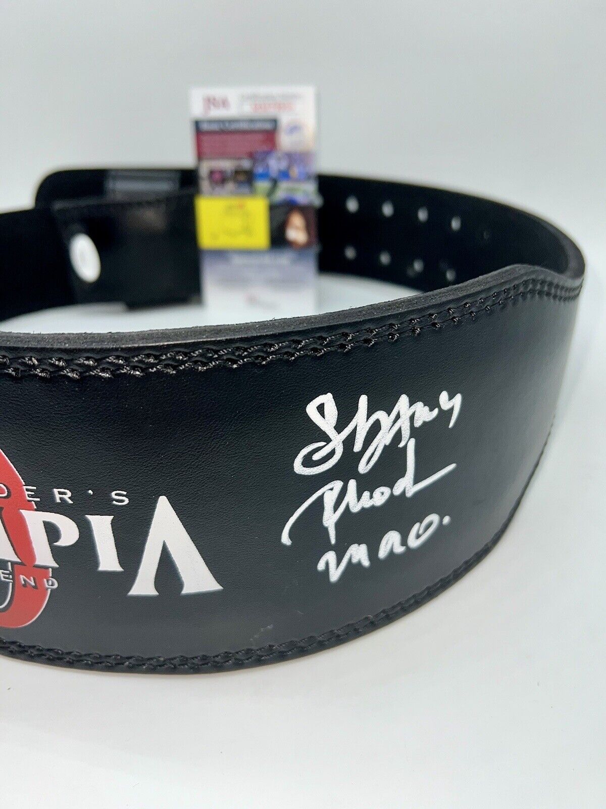 custom embroidered weightlifting belt